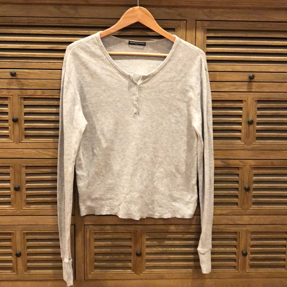 Brandy Melville gray long sleeve Henley